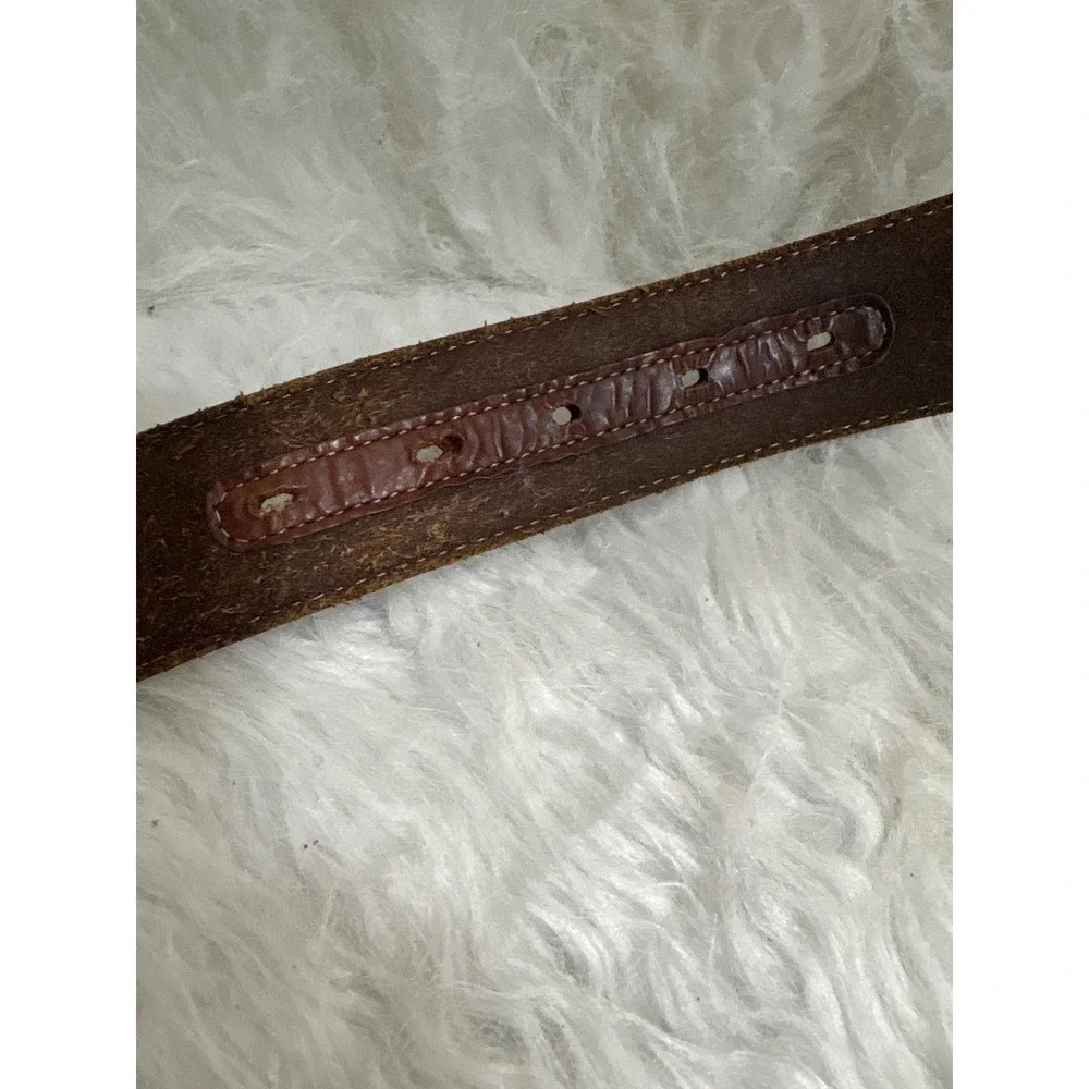 Silver Creek Classics Mens Brown Leather Western Belt Horse Buckle 44 USA Made